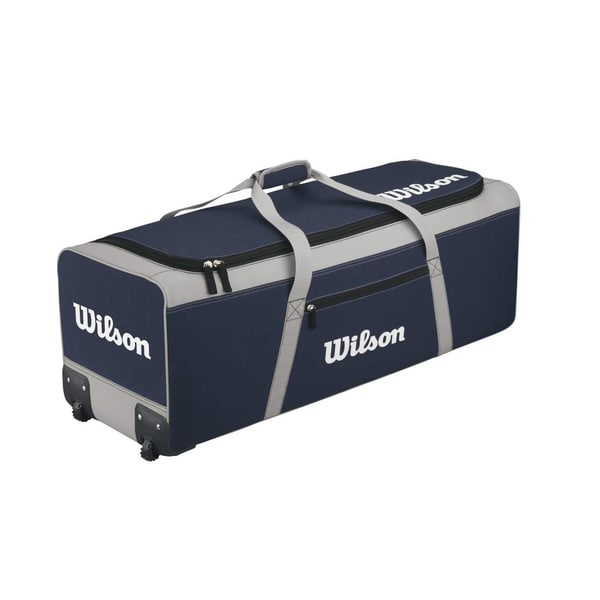 Wilson Navy Catcher Bag on Wheels Baseball & Softball