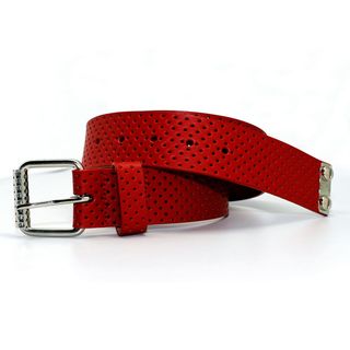 Toneka Embossed Beauty Red Design Dress Belt Toneka Men's Belts