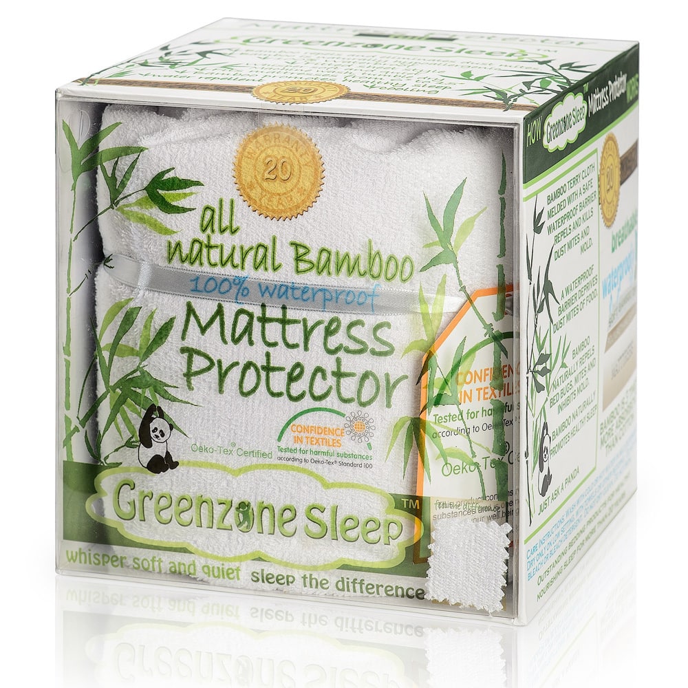 Rayon from Bamboo Jersey Waterproof Mattress Protector - White