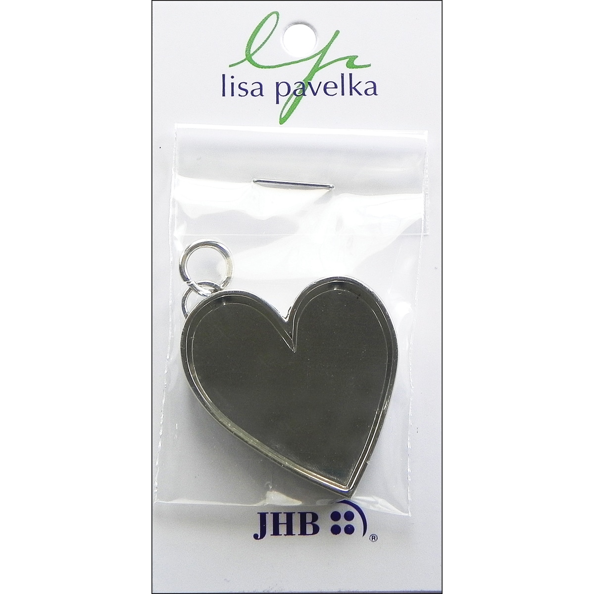 Lisa Pavelka Silver Plated Bezel 1/pkg leaning Heart