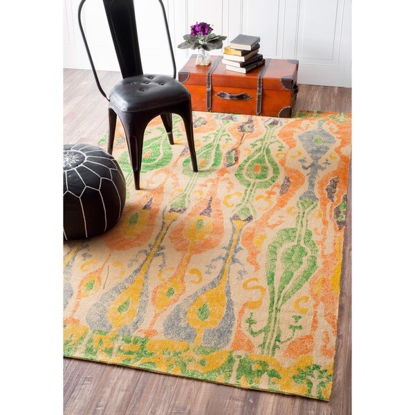 nuLOOM Ikat Natural Jute Rug (5' x 8') - 5' x 8'
