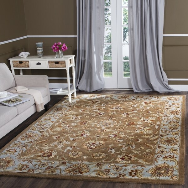 Safavieh Handmade Heritage Timeless Traditional Brown/ Blue Wool Rug