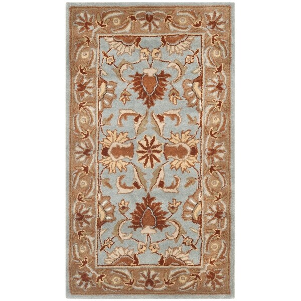 Safavieh Handmade Heritage Timeless Traditional Blue/ Beige Wool Area Rug