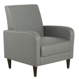 Cool Grey Faux Leather Chair - Free Shipping Today - Overstock.com ...
