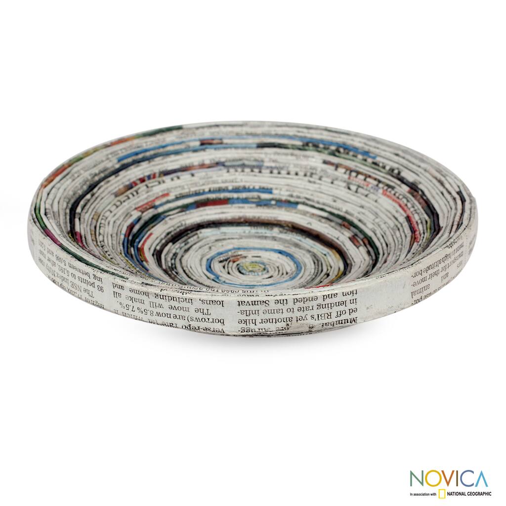 Recycled Paper 'Spiral Legend' Centerpiece (India)