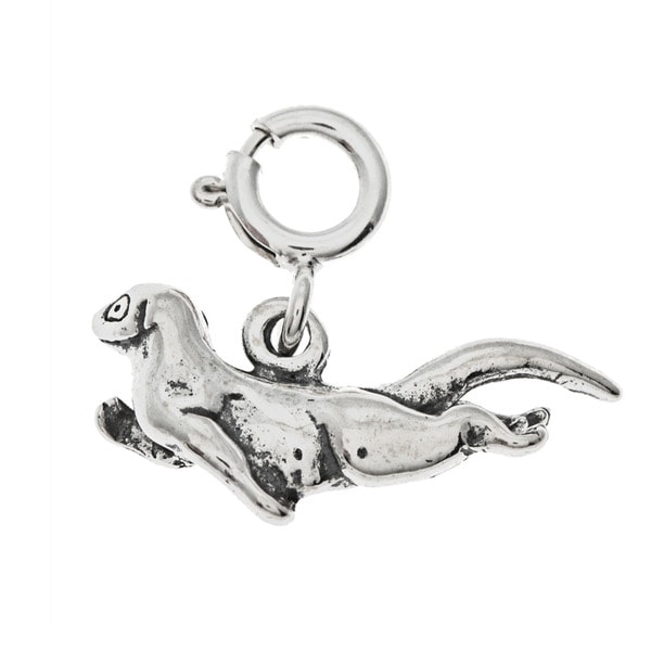 Sterling Silver Sea Otter Charm Silver Charms