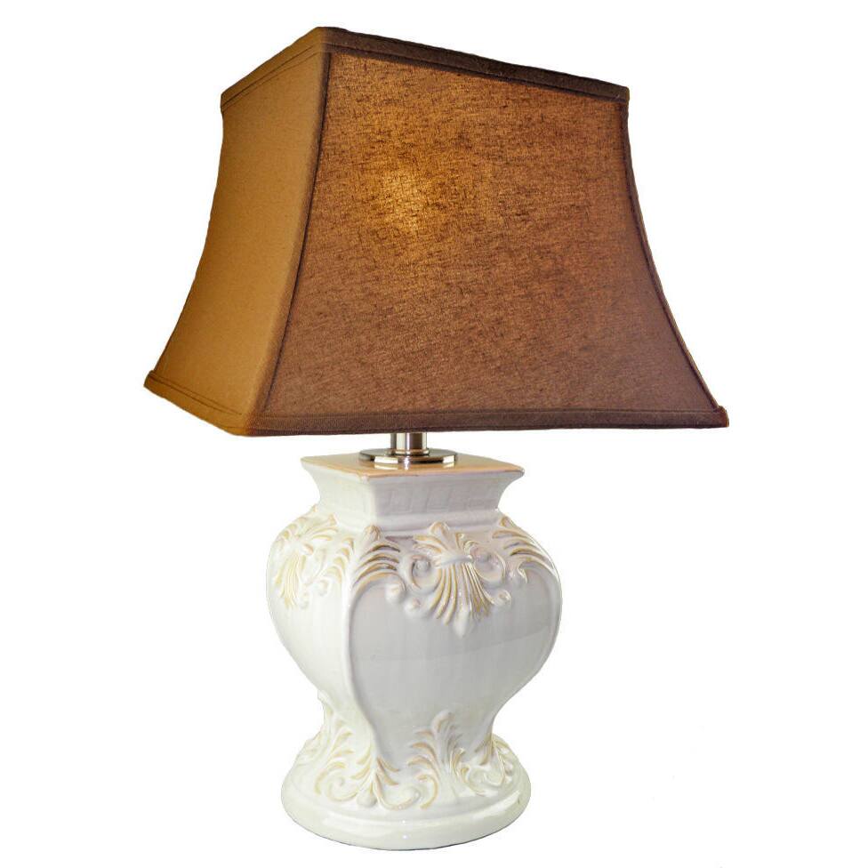 JT LightingCream Ceramic Table Lamp - Cream/Taupe