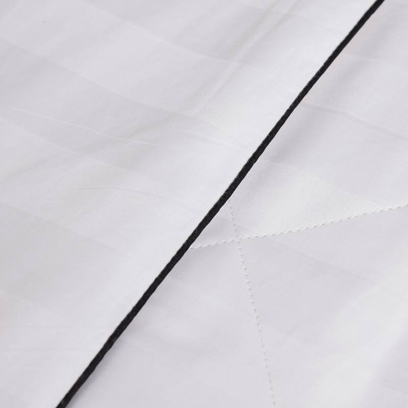 Silk-filled Damask Stripe Cotton Blanket