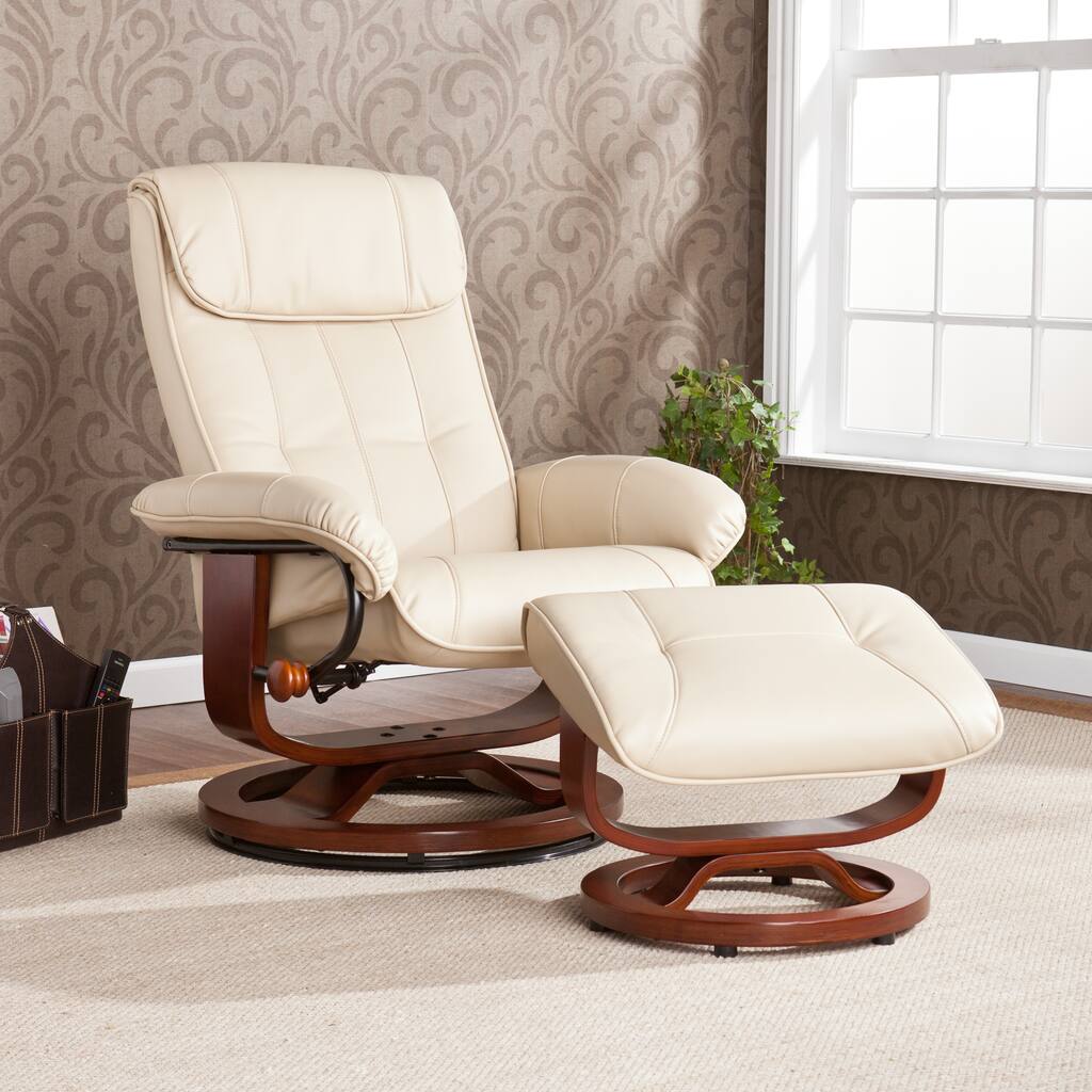 Viridian Taupe Recliner/ Ottoman Set