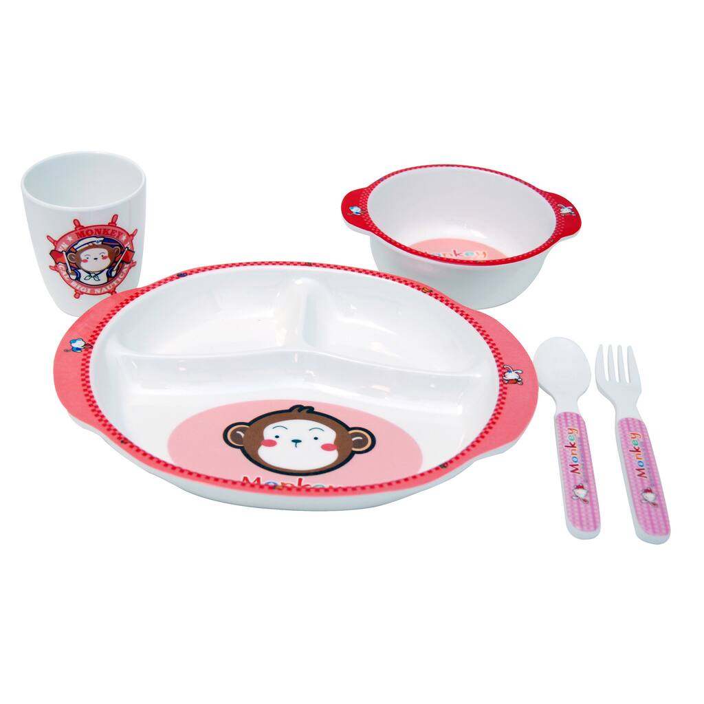 Children's Monkey 5-piece Dinner Set