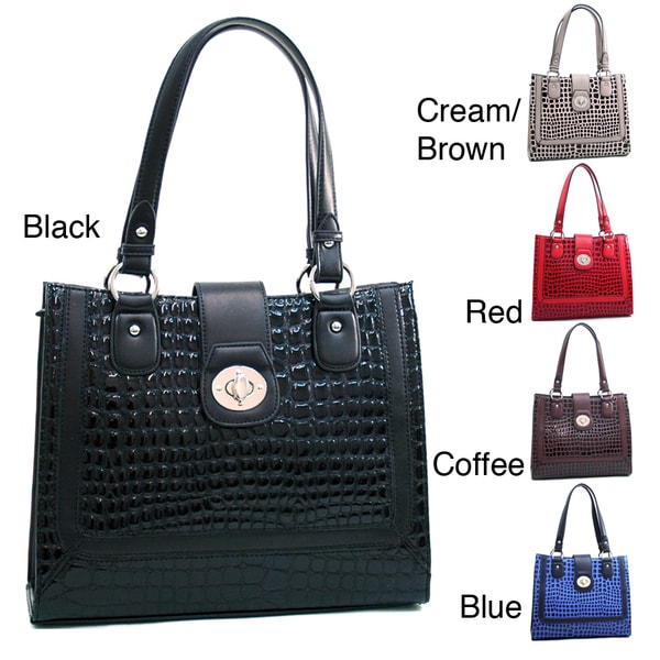 Dasein Boxy Croco embossed Tote Bag Dasein Tote Bags