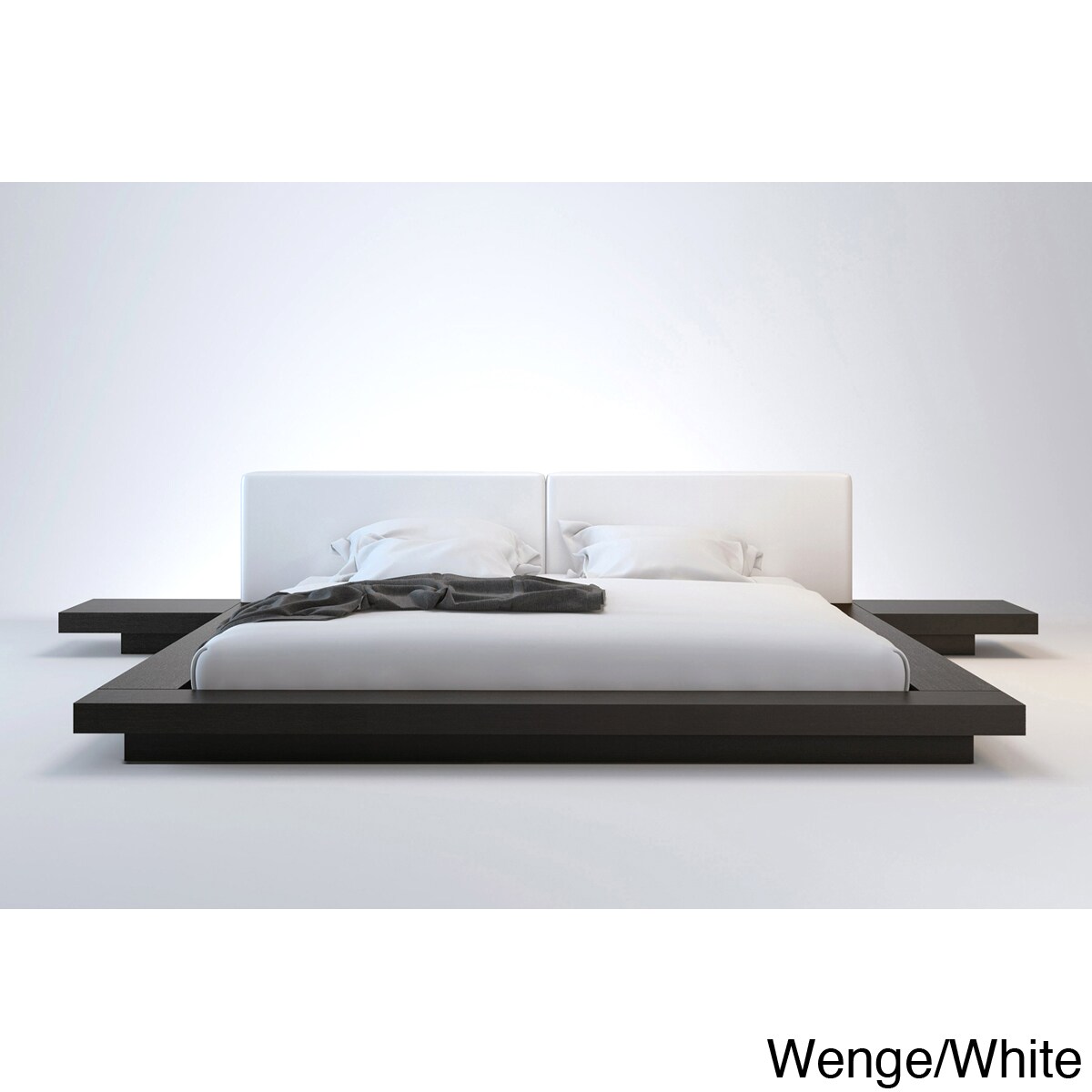 Shop Worth Full Size Platform Bed With 2 Matching Nightstands Overstock 7508733