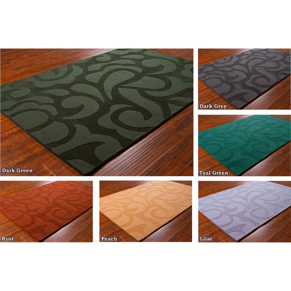 Artist's Loom Hand-tufted Transitional Floral Wool Rug (5'x7'6) - 5'x7'6