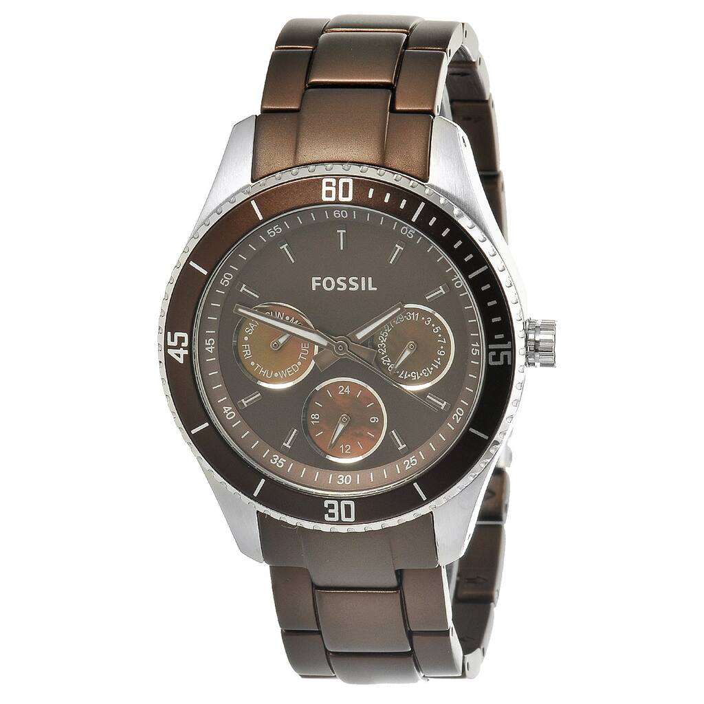 Fossil Women's Browm Steel 'Stella' Watch