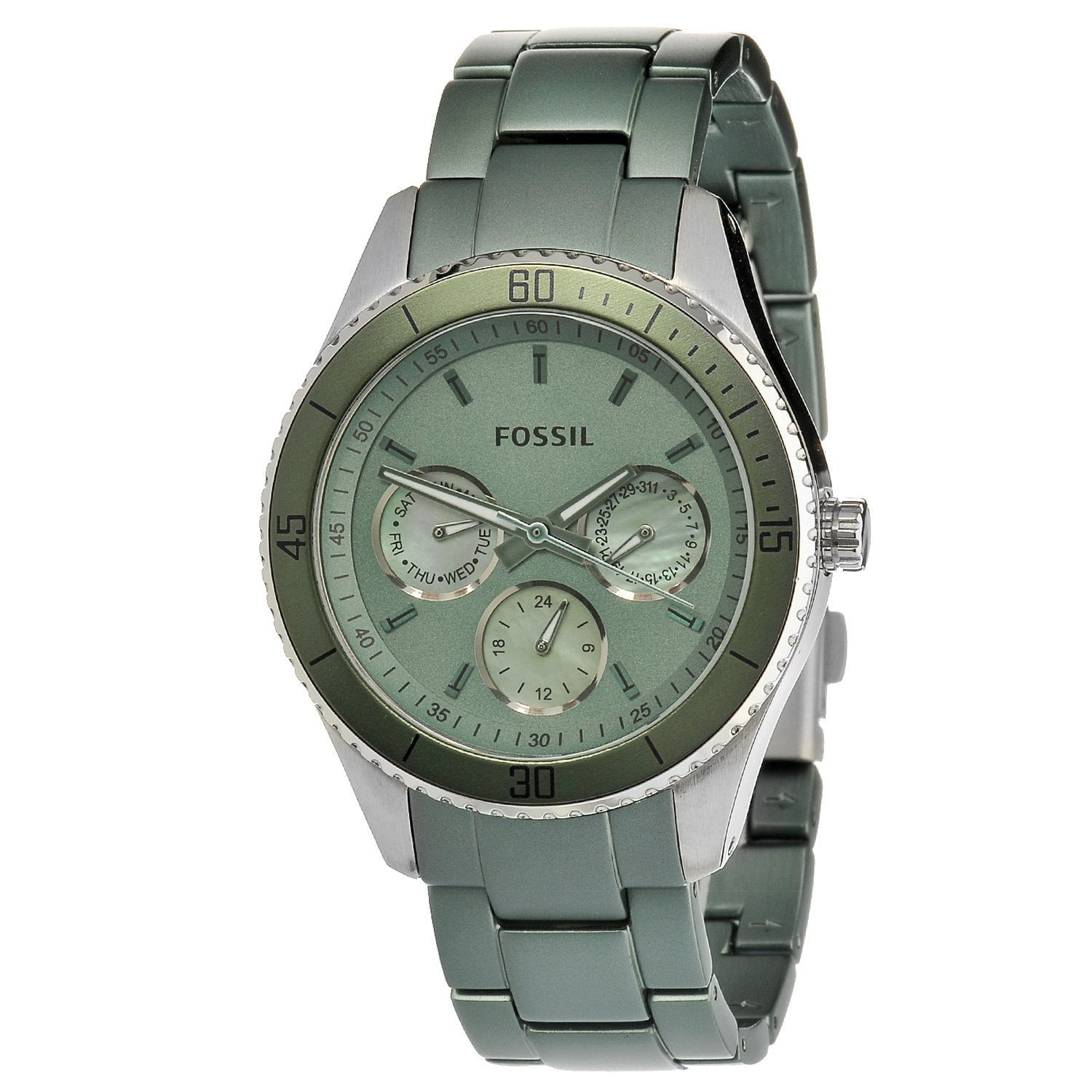 Fossil Womens Steel and Aluminum Stella Watch Today $94.99