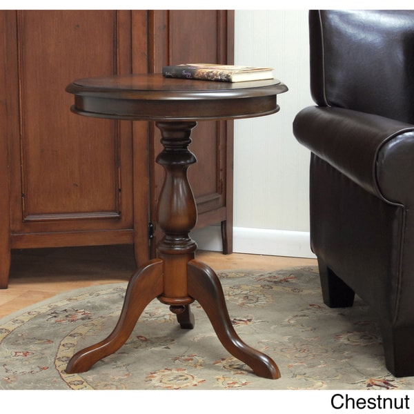 Wood 26 inch Tray Top Pedestal Table (China)