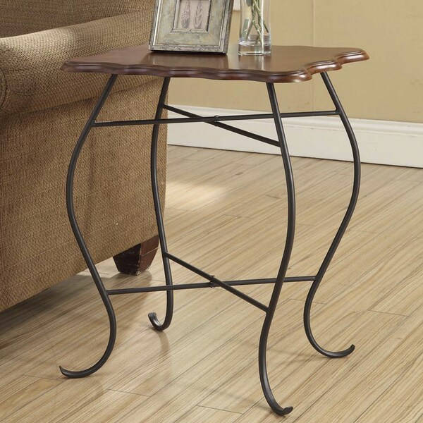 Shop 'Kristin' Wood Top Accent Table - Black - Free Shipping Today ...