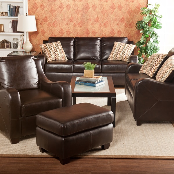 Claymore Chocolate 4-piece Sofa Set - 14949617 - Overstock Shopping ...