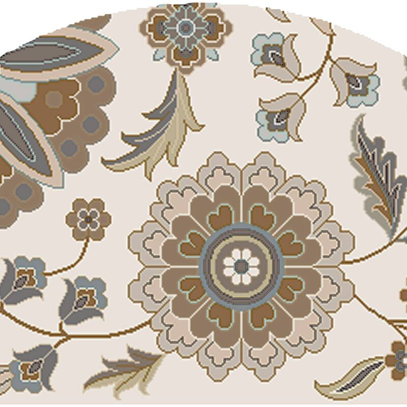 Lily Hand-tufted Transitional Floral Pattern Wool Area Rug - 2' x 4' Hearth - White - Hearth/Runner