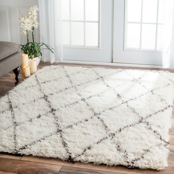 Handmade Moroccan-style New Zealand Wool Shag Rug - Free Shipping Today ...