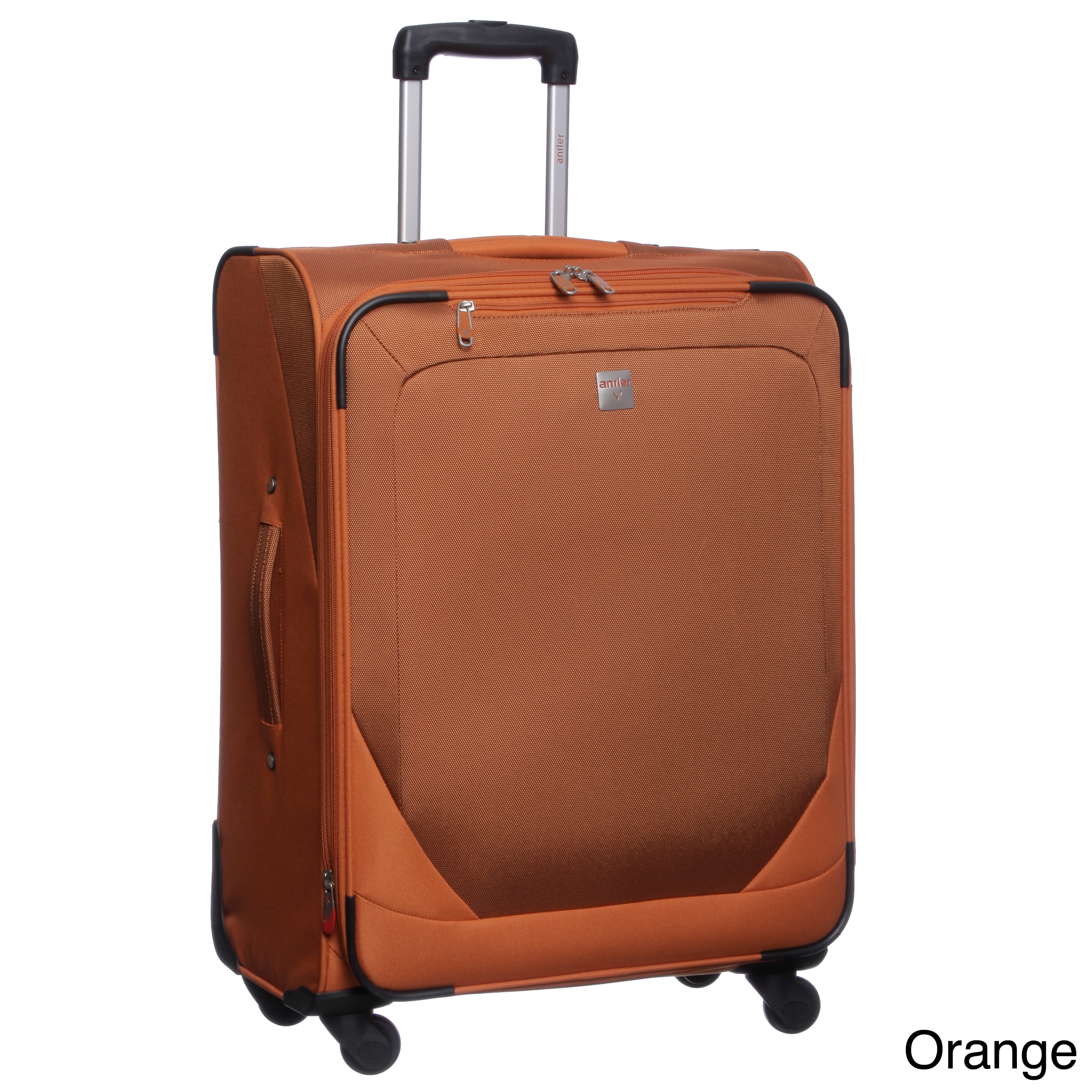 orange antler suitcase