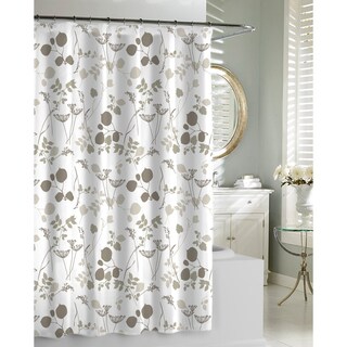 Shop Floral Garden Beige Shower Curtain Free Shipping On