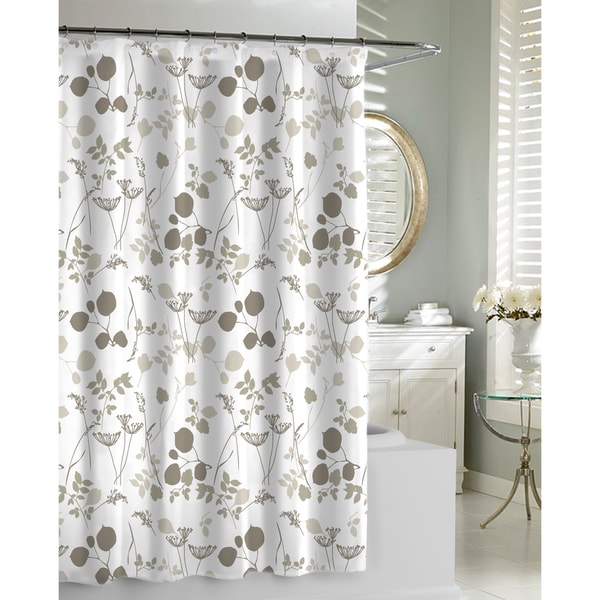 Floral Garden Beige Shower Curtain - 14949844 - Overstock.com Shopping ...