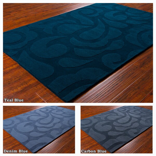 Artist's Loom Hand-tufted Transitional Floral Wool Rug (5'x7'6) - 5' x 7'6