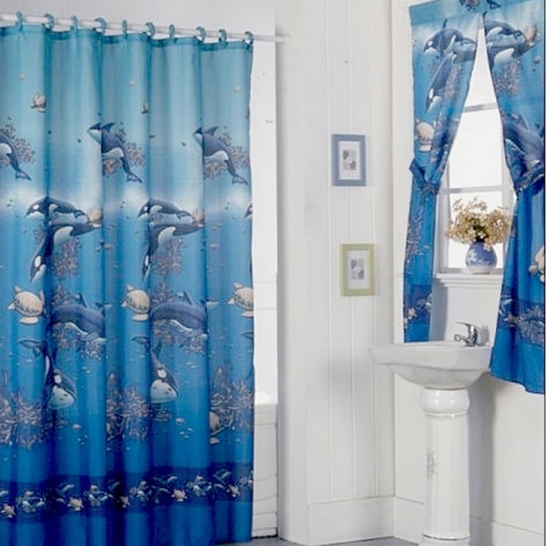 California Palm Shower Curtain Set and 4 piece Window Set