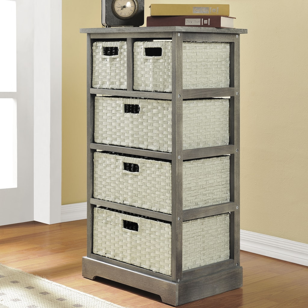 Altra Grey Storage Unit with 5 Baskets