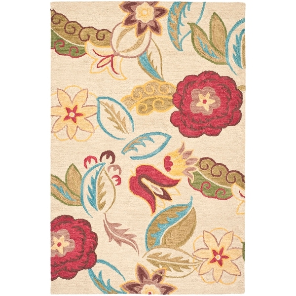 Safavieh Handmade Blossom Beige Wool Rug   14949982  