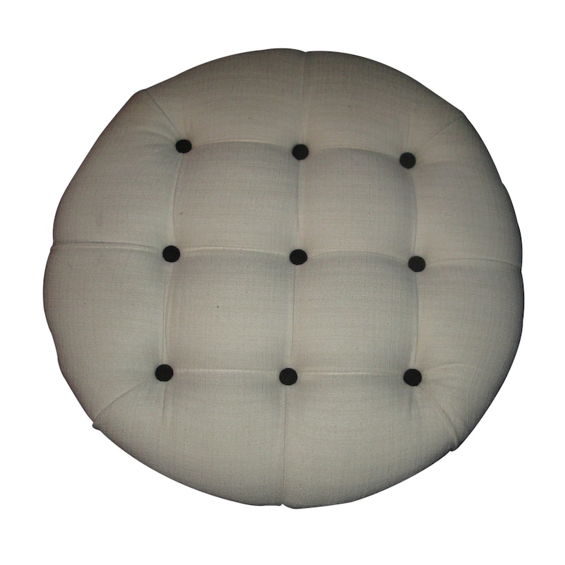 Rose Nine Button Decorative Ottoman