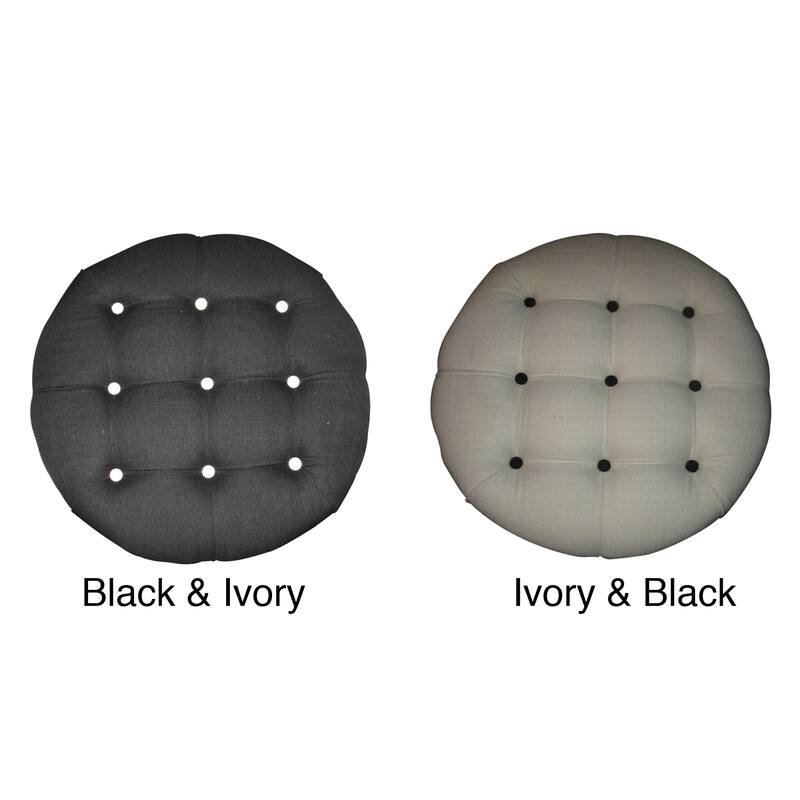 Rose Nine Button Decorative Ottoman