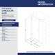 preview thumbnail 3 of 34, DreamLine Unidoor Lux 45 in. W x 72 in. H Fully Frameless Hinged Shower Door with Support Arm - 45" W