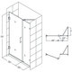 preview thumbnail 17 of 34, DreamLine Unidoor Lux 45 in. W x 72 in. H Fully Frameless Hinged Shower Door with Support Arm - 45" W
