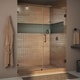 preview thumbnail 27 of 34, DreamLine Unidoor Lux 45 in. W x 72 in. H Fully Frameless Hinged Shower Door with Support Arm - 45" W Oil Rubbed Bronze Finish