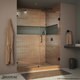 preview thumbnail 5 of 34, DreamLine Unidoor Lux 45 in. W x 72 in. H Fully Frameless Hinged Shower Door with Support Arm - 45" W 45" W x 72" H - Satin