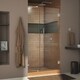 preview thumbnail 21 of 38, DreamLine Unidoor Lux 37 in. W x 72 in. H Fully Frameless Hinged Shower Door with Support Arm - 37" W 37" W x 72" H - Nickel Finish