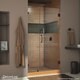 preview thumbnail 4 of 38, DreamLine Unidoor Lux 37 in. W x 72 in. H Fully Frameless Hinged Shower Door with Support Arm - 37" W