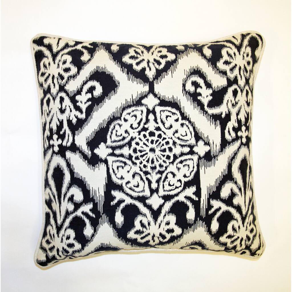 Jar Designs 'Ikat Indigo' Down and Feather Filled Throw Pillow