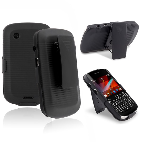 BasAcc Black Holster with Stand for BlackBerry Bold 9900/ 9930 BasAcc Cases & Holders