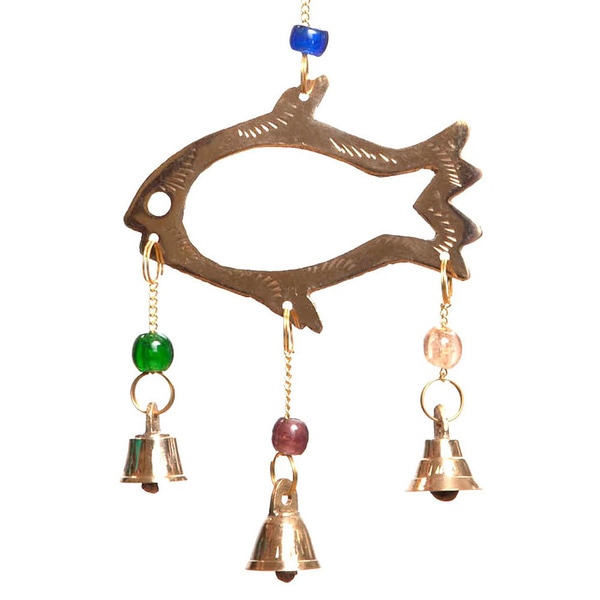 Handmade Brass Bell Fish Wind Chime India Free Shipping On Brass Bell Fish Wind Chime India