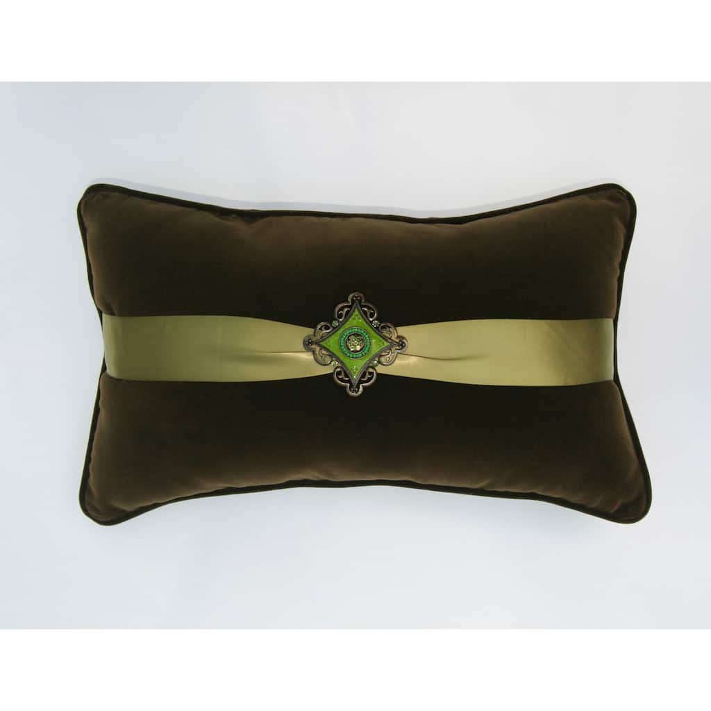 JAR Designs Green Jewel Decorative Throw Pillow