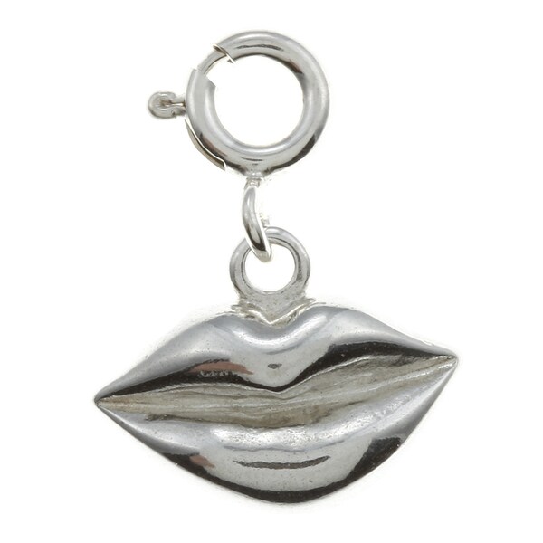 Sterling Silver Lips Charm. Opens flyout.