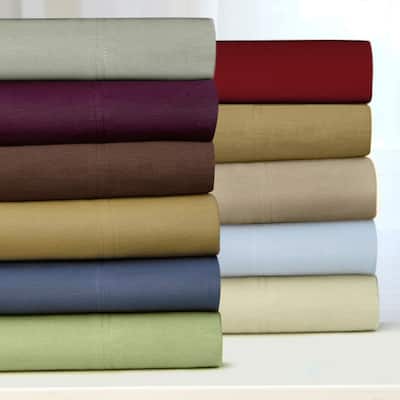 Tribeca Living Luxury Solid Flannel Sheet Separates