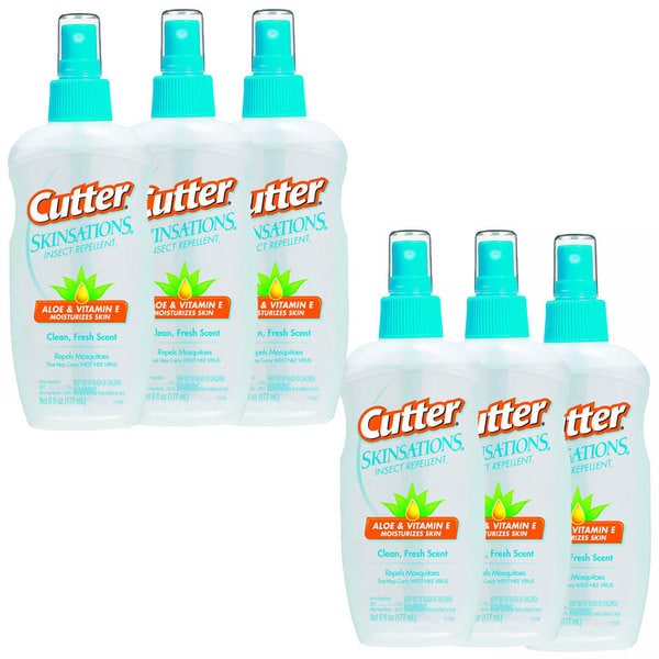 Cutter Skinsations 6 ounce Insect Repellent Spray (Pack of 6
