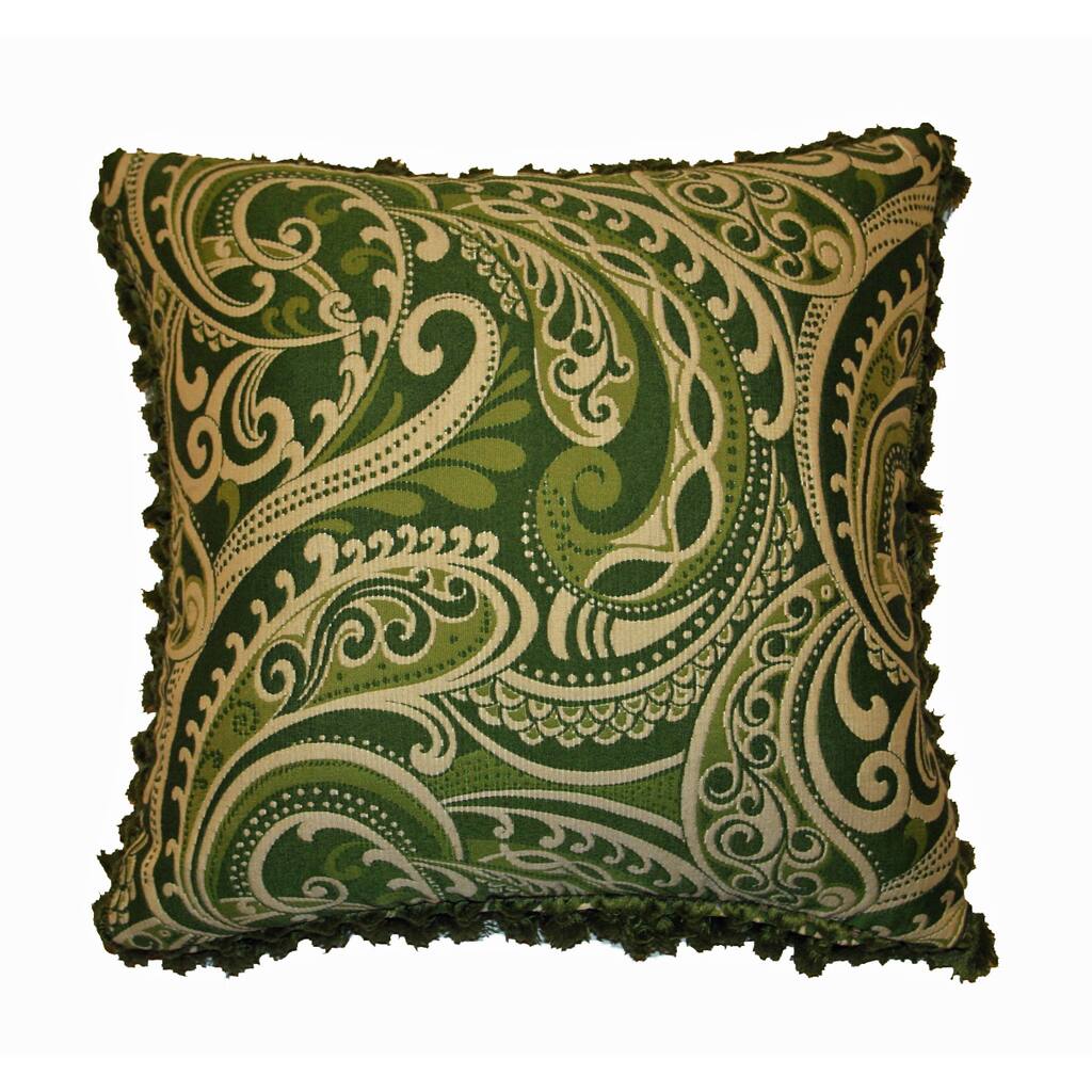 JAR Designs 'Paisley Green' Throw Pillow
