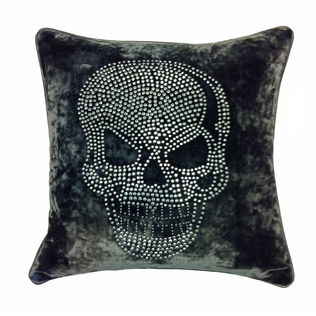 JAR Designs 'Large Skull-Grey' Throw Pillow