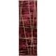 preview thumbnail 21 of 23, Hand-woven Alamo HIgh/Low Soft Shag Area Rug 2' 6" x 8' - Burgundy - Runner