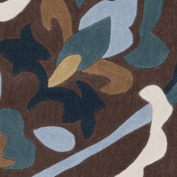 Hand Tufted Pharr Eggplant Floral Area Rug Overstock 7512102